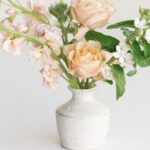 Small bud vase with mixed flowers
